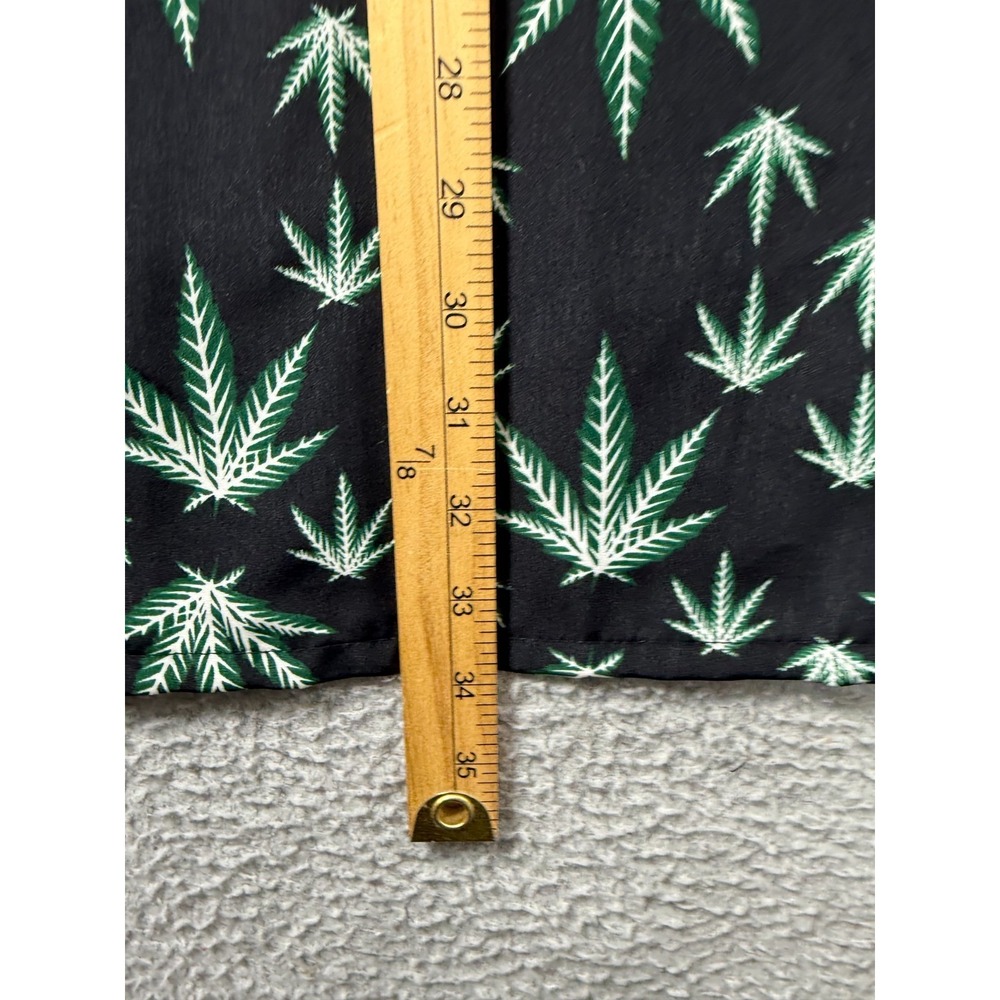 Vintage Y2K Dagacci Weed Marijuana all over print Short Sleeve shirt Mens 3XL - Picture 3 of 6